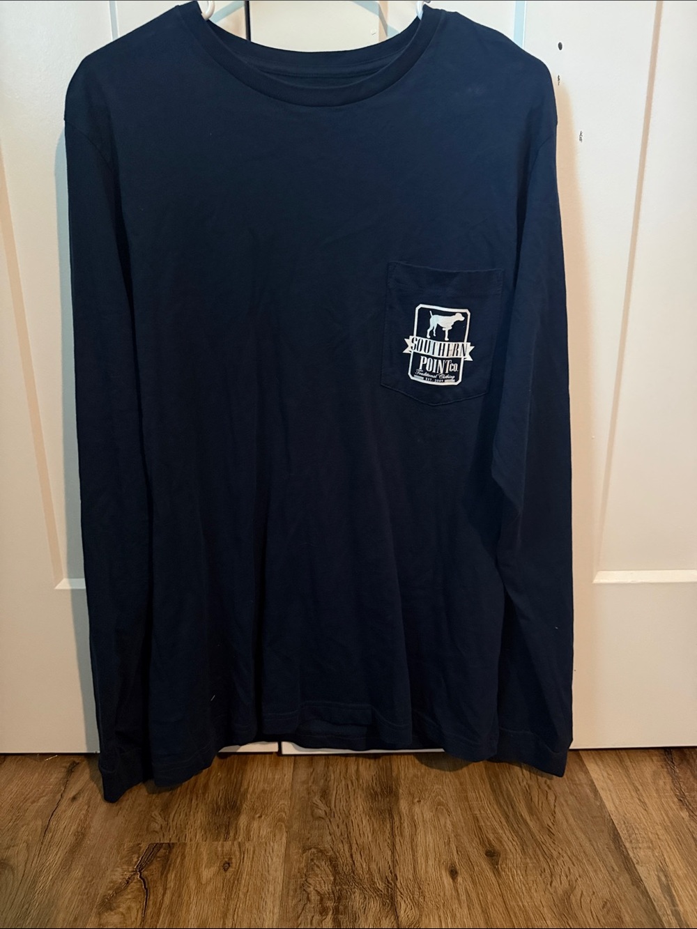 Southern Point Co. Navy Long-Sleeve Pocket Tee